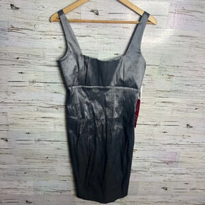 Calvin Klein gray silver bodycon sheath  dress size 8 NWT